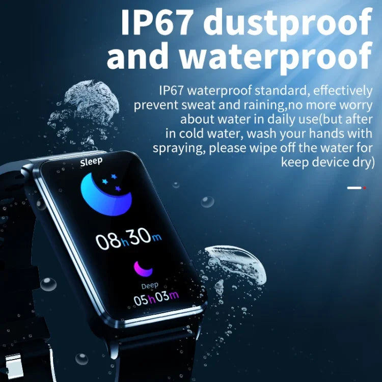 EP02 Smartwatch mit 1,57-Zoll-Farbbildschirm, unterstützt Herzfrequenz- und Blutdruckmessung