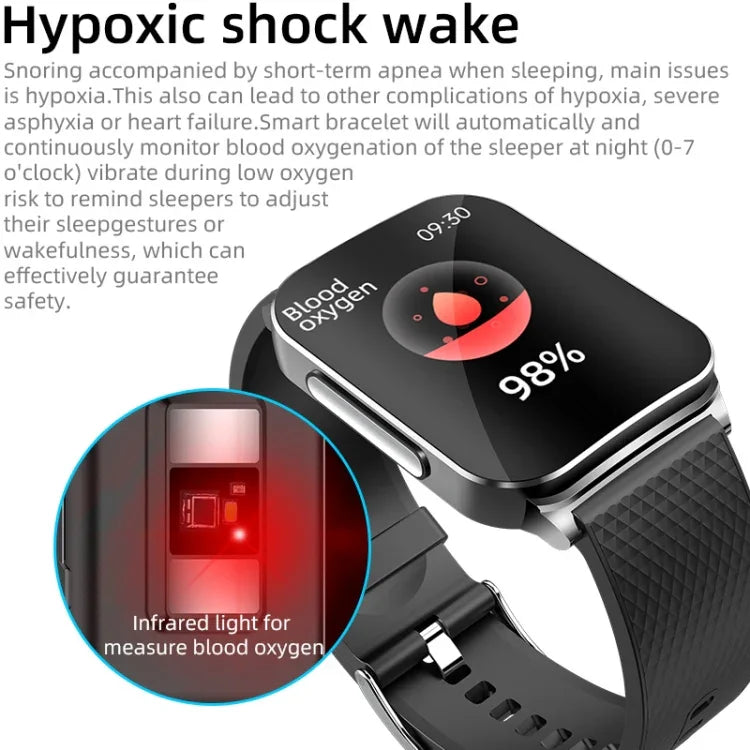EP03 Smartwatch mit 1,83-Zoll-Farbbildschirm, unterstützt Herzfrequenz- und Blutdruckmessung