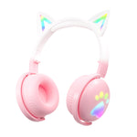 KE28 RGB Niedliche Katzenohren Bluetooth Kabelloses Musik-Headset mit abnehmbarem Mikrofon