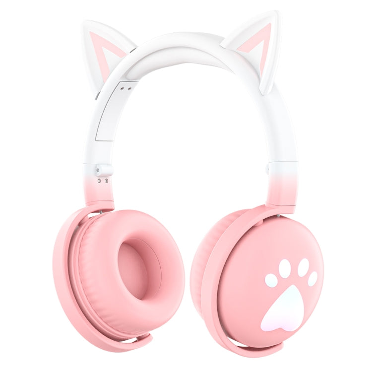 KE28 RGB Niedliche Katzenohren Bluetooth Kabelloses Musik-Headset mit abnehmbarem Mikrofon