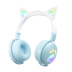 KE28 RGB Niedliche Katzenohren Bluetooth Kabelloses Musik-Headset mit abnehmbarem Mikrofon