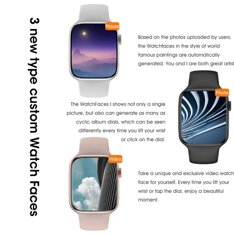 W59 Smartwatch mit 2,2-Zoll-Farbbildschirm, unterstützt Herzfrequenz- und Blutdruckmessung