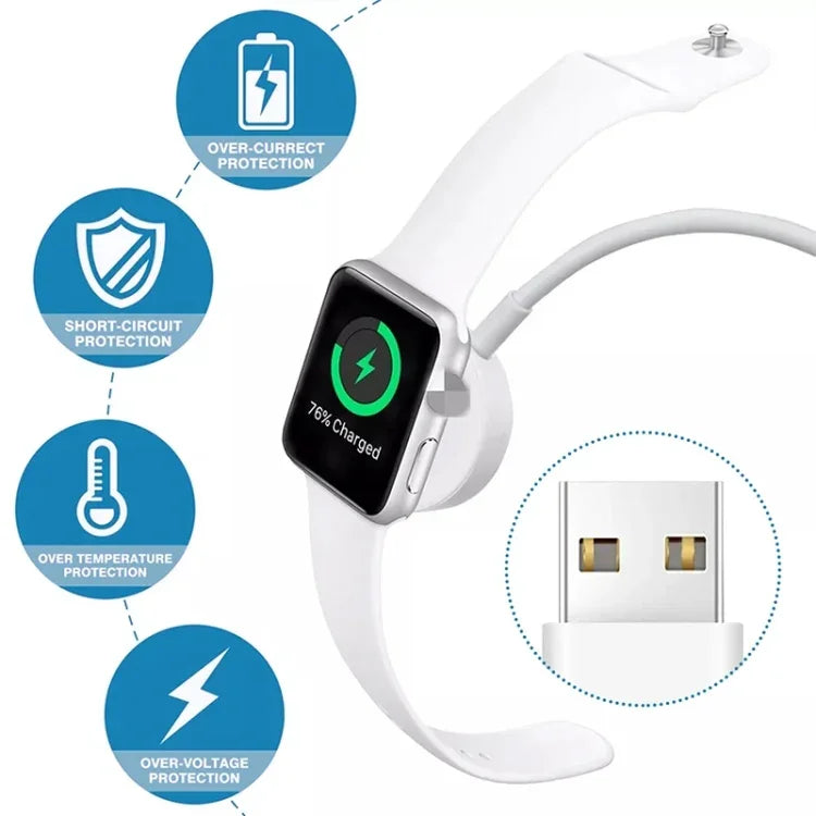 1 m langes magnetisches USB-Schnellladekabel für Apple Watch Series Ultra/8/7/6/SE/SE2/5/4/3/2/1, DS-XB011