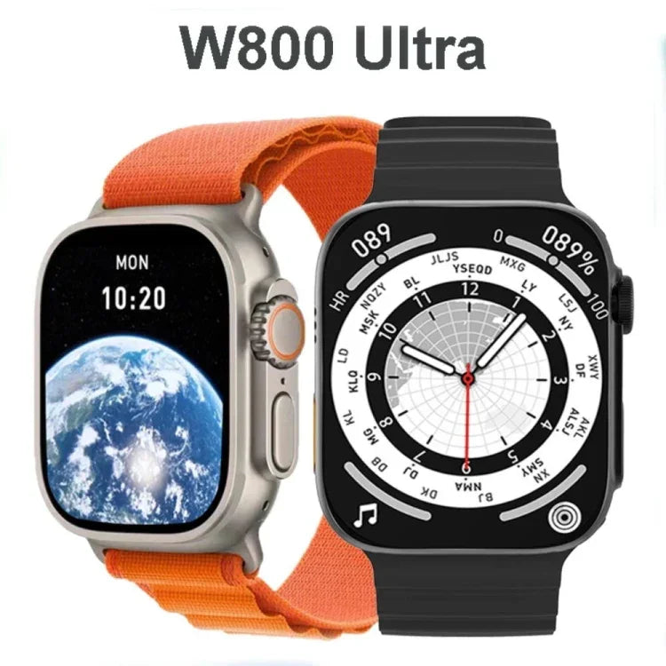 W800 Ultra Smartwatch mit 2,02-Zoll-Farbbildschirm, unterstützt Herzfrequenz- und Blutdruckmessung