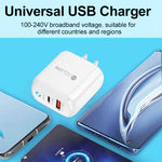 PD04 Typ-C + USB Handy-Ladegerät mit Typ-C zu 8 Pin Kabel, US Stecker, US Stecker + Typ-C zu 8 Pin Kabel