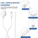 2-in-1-USB-Magnetladekabel für Apple Watch Series &amp; iPhone, 1,2 m, DS-XB015