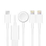 3-in-1-Magnetladekabel Typ-C, 1,2 m (4 Fuß), für Apple Watch Series und iPhone, DS-XB019