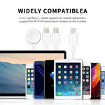 3-in-1-Magnetladekabel Typ-C, 1,2 m (4 Fuß), für Apple Watch Series und iPhone, DS-XB019