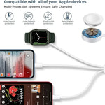3-in-1-Magnetladekabel Typ-C, 1,2 m (4 Fuß), für Apple Watch Series und iPhone, DS-XB019
