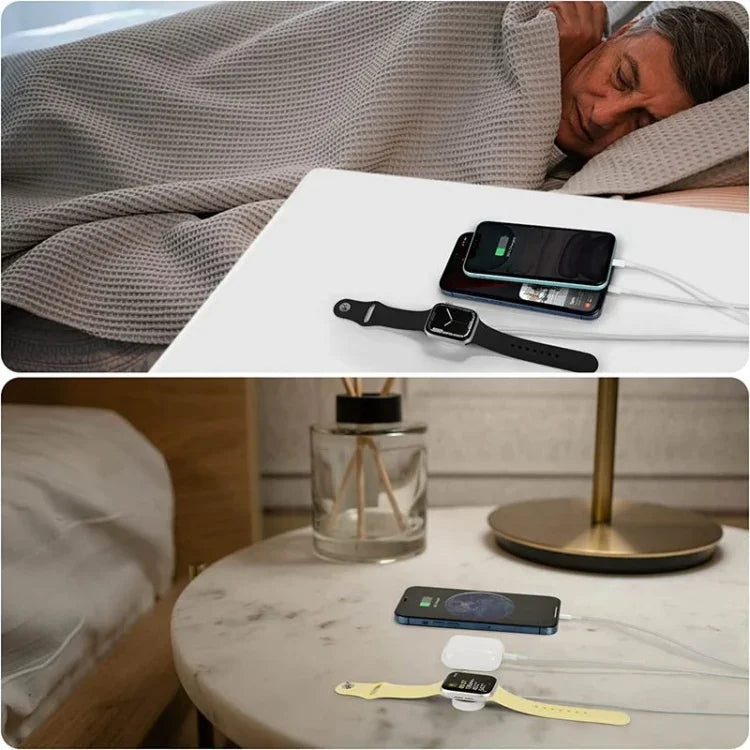 3-in-1-Magnetladekabel Typ-C, 1,2 m (4 Fuß), für Apple Watch Series und iPhone, DS-XB019