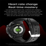 E420 Smartwatch mit 1,39-Zoll-Farbdisplay, Lederarmband, unterstützt Herzfrequenz- und Blutdruckmessung