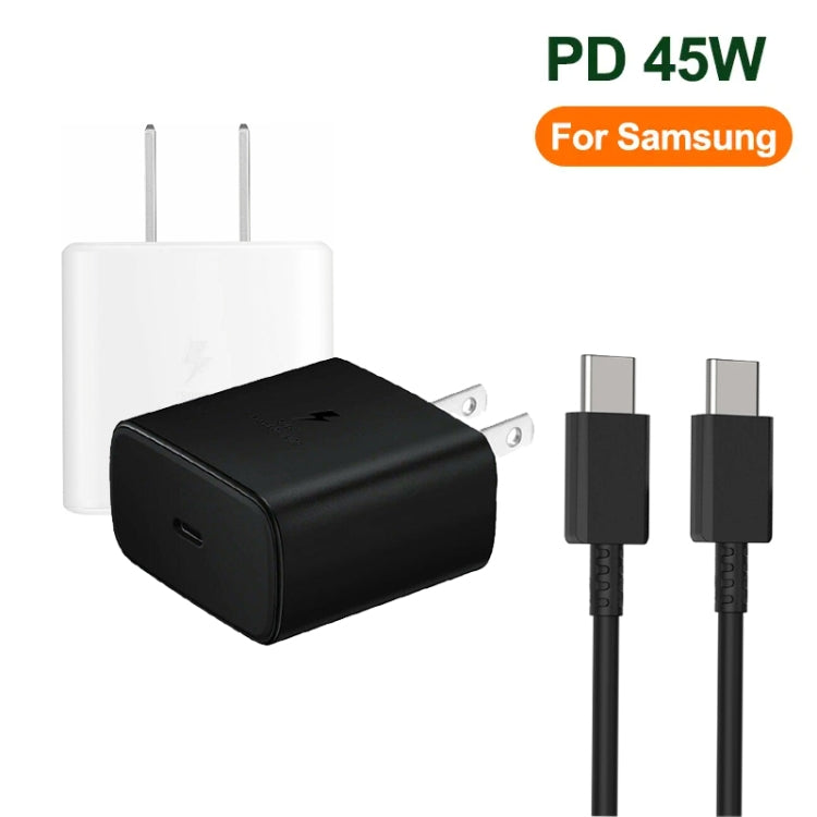 M135 45W USB-C / Typ-C Port Schnellladegerät mit 5A Typ-C auf Typ-C Kabel, US Stecker, US Stecker + Typ-C Kabel