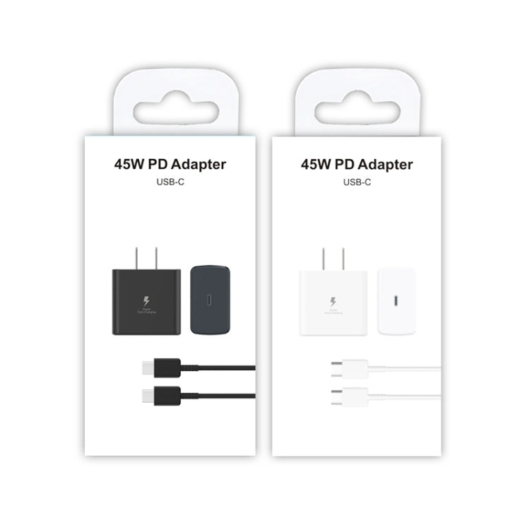 M135 45W USB-C / Typ-C Port Schnellladegerät mit 5A Typ-C auf Typ-C Kabel, US Stecker, US Stecker + Typ-C Kabel