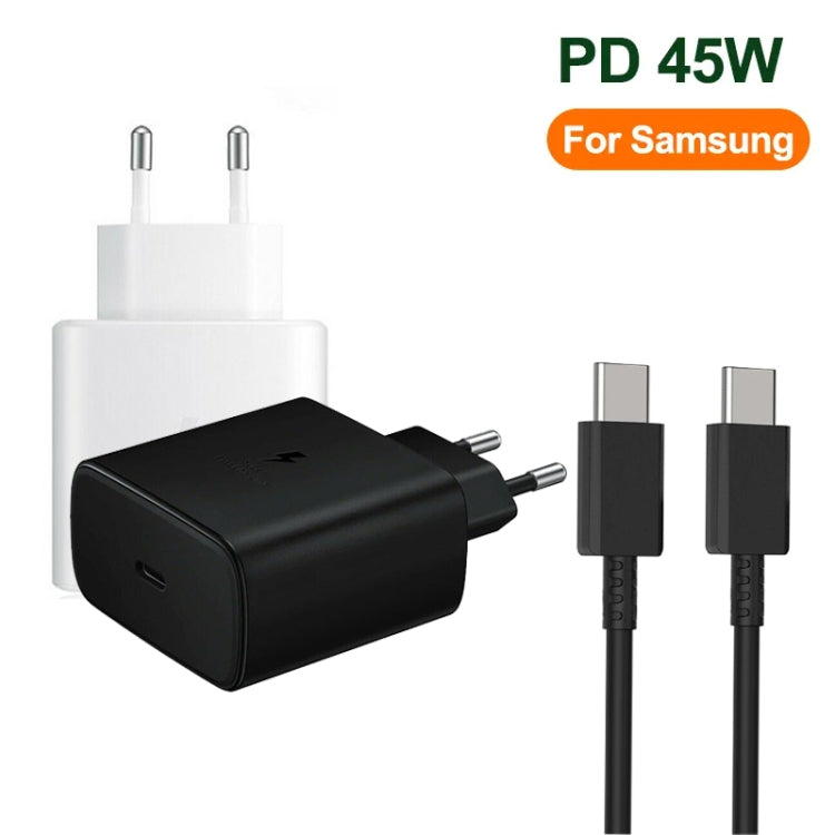M135 45W USB-C / Typ-C Port Schnellladegerät mit 5A Typ-C zu Typ-C Kabel, EU Stecker, EU Stecker + Typ-C Kabel