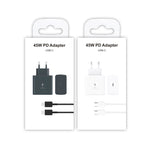 M135 45W USB-C / Typ-C Port Schnellladegerät mit 5A Typ-C zu Typ-C Kabel, EU Stecker, EU Stecker + Typ-C Kabel