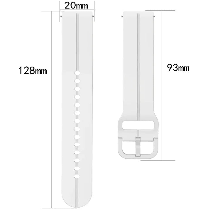 20-mm-Silikonarmband mit Schlaufenform, passend für Samsung Galaxy Watch 6 (40 mm) und Samsung Galaxy Watch 6 Classic (43 mm).