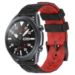 22 mm breites Silikonarmband mit Fußballmuster in zwei Farben, passend für Samsung Galaxy Watch3 (45 mm), Samsung Galaxy Watch (46 mm), Samsung Gear S3 Classic und Samsung Gear S3 Frontier.