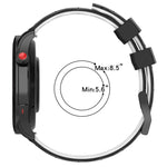 22 mm breites Silikonarmband mit Fußballmuster in zwei Farben, passend für Samsung Galaxy Watch3 (45 mm), Samsung Galaxy Watch (46 mm), Samsung Gear S3 Classic und Samsung Gear S3 Frontier.