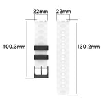 22 mm breites Silikonarmband mit Fußballmuster in zwei Farben, passend für Samsung Galaxy Watch3 (45 mm), Samsung Galaxy Watch (46 mm), Samsung Gear S3 Classic und Samsung Gear S3 Frontier.