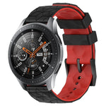 22 mm breites Silikonarmband mit Fußballmuster in zwei Farben, passend für Samsung Galaxy Watch3 (45 mm), Samsung Galaxy Watch (46 mm), Samsung Gear S3 Classic und Samsung Gear S3 Frontier.