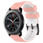 22 mm breites Silikonarmband mit Fußballmuster in zwei Farben, passend für Samsung Galaxy Watch3 (45 mm), Samsung Galaxy Watch (46 mm), Samsung Gear S3 Classic und Samsung Gear S3 Frontier.
