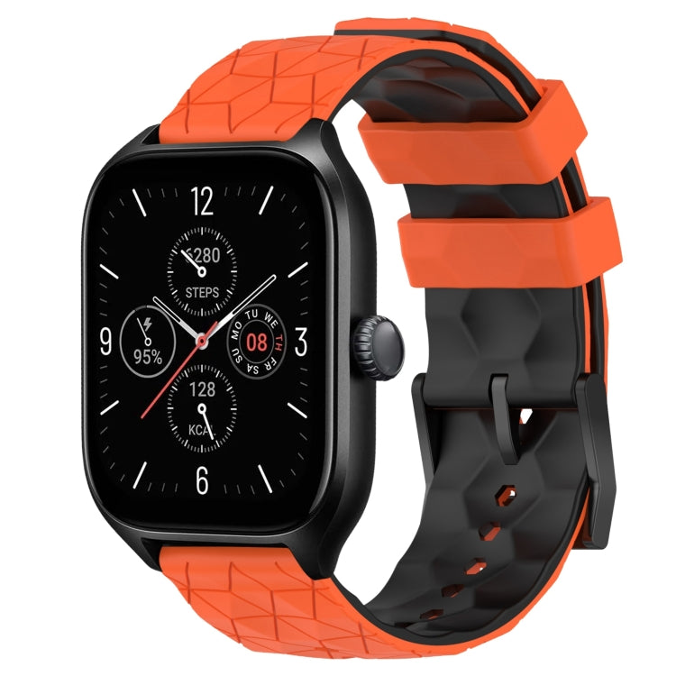 20mm Football Texture Two-Color Silicone Watch Band, For Amazfit GTS 4, For Amazfit GTS 3, For Amazfit GTS 2E, For Amazfit GTS 2 Mini