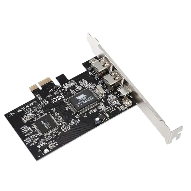 PCI-E 3 Ports 1394a 1394b Firewire Erweiterungskarte 2 x 6 Pin + 1 x 4 Pin für Desktop-PC, 1394a+1394b
