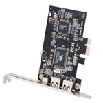 PCI-E 3 Ports 1394a 1394b Firewire Erweiterungskarte 2 x 6 Pin + 1 x 4 Pin für Desktop-PC, 1394a+1394b