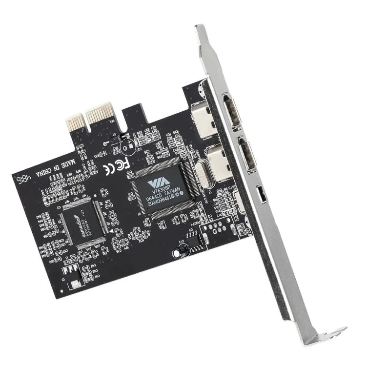 PCI-E 3 Ports 1394a 1394b Firewire Erweiterungskarte 2 x 6 Pin + 1 x 4 Pin für Desktop-PC, 1394a+1394b
