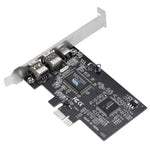 PCI-E 3 Ports 1394a 1394b Firewire Erweiterungskarte 2 x 6 Pin + 1 x 4 Pin für Desktop-PC, 1394a+1394b