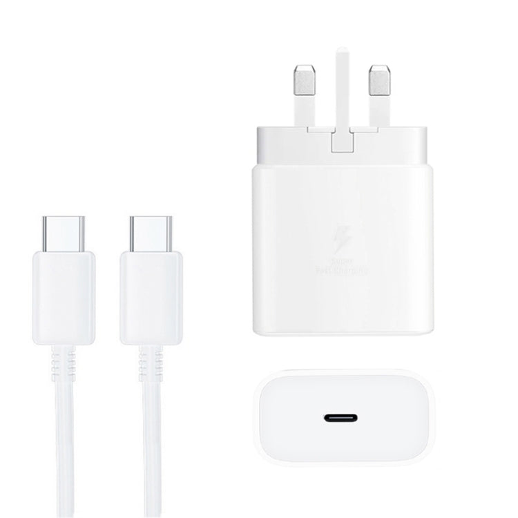 M135 45W USB-C / Typ-C Port Schnellladegerät mit 5A Typ-C auf Typ-C Kabel, UK Stecker, UK Stecker + Typ-C Kabel