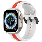 Zweifarbiges Silikon-Uhrenarmband mit Schlaufenverschluss, für Apple Watch Ultra 49 mm, Apple Watch Series 8 &amp; 7 45 mm und Apple Watch Series 8 &amp; 7 41 mm