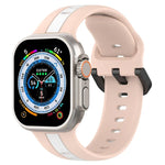 Zweifarbiges Silikon-Uhrenarmband mit Schlaufenverschluss, für Apple Watch Ultra 49 mm, Apple Watch Series 8 &amp; 7 45 mm und Apple Watch Series 8 &amp; 7 41 mm