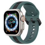 Zweifarbiges Silikon-Uhrenarmband mit Schlaufenverschluss, für Apple Watch Ultra 49 mm, Apple Watch Series 8 &amp; 7 45 mm und Apple Watch Series 8 &amp; 7 41 mm
