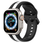 Zweifarbiges Silikon-Uhrenarmband mit Schlaufenverschluss, für Apple Watch Ultra 49 mm, Apple Watch Series 8 &amp; 7 45 mm und Apple Watch Series 8 &amp; 7 41 mm