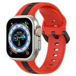 Zweifarbiges Silikon-Uhrenarmband mit Schlaufenverschluss, für Apple Watch Ultra 49 mm, Apple Watch Series 8 &amp; 7 45 mm und Apple Watch Series 8 &amp; 7 41 mm