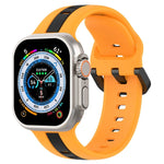 Zweifarbiges Silikon-Uhrenarmband mit Schlaufenverschluss, für Apple Watch Ultra 49 mm, Apple Watch Series 8 &amp; 7 45 mm und Apple Watch Series 8 &amp; 7 41 mm