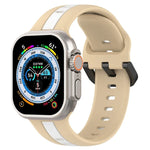 Zweifarbiges Silikon-Uhrenarmband mit Schlaufenverschluss, für Apple Watch Ultra 49 mm, Apple Watch Series 8 &amp; 7 45 mm und Apple Watch Series 8 &amp; 7 41 mm