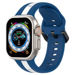 Zweifarbiges Silikon-Uhrenarmband mit Schlaufenverschluss, für Apple Watch Ultra 49 mm, Apple Watch Series 8 &amp; 7 45 mm und Apple Watch Series 8 &amp; 7 41 mm