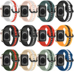 Zweifarbiges Silikon-Uhrenarmband mit Schlaufenverschluss, für Apple Watch Ultra 49 mm, Apple Watch Series 8 &amp; 7 45 mm und Apple Watch Series 8 &amp; 7 41 mm