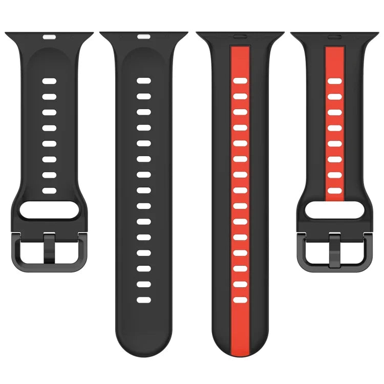 Zweifarbiges Silikon-Uhrenarmband mit Schlaufenverschluss, für Apple Watch Ultra 49 mm, Apple Watch Series 8 &amp; 7 45 mm und Apple Watch Series 8 &amp; 7 41 mm