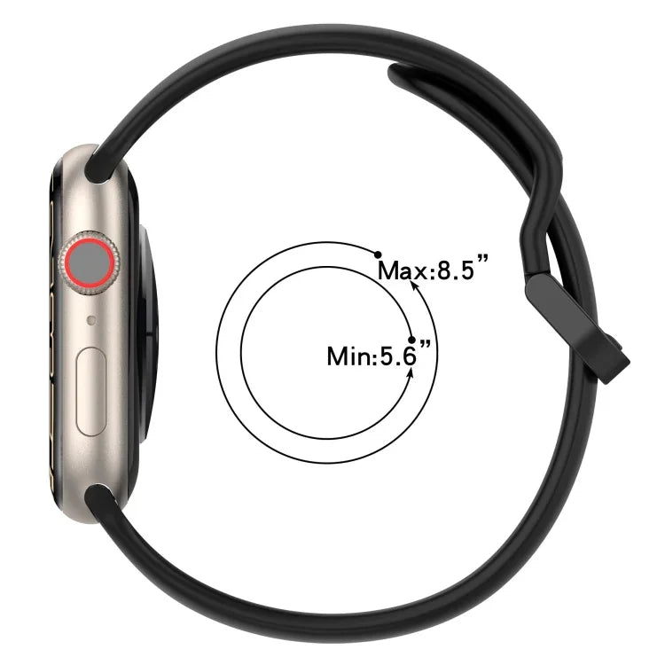 Zweifarbiges Silikon-Uhrenarmband mit Schlaufenverschluss, für Apple Watch Ultra 49 mm, Apple Watch Series 8 &amp; 7 45 mm und Apple Watch Series 8 &amp; 7 41 mm