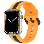Zweifarbiges Silikon-Uhrenarmband mit Schlaufenverschluss, für Apple Watch Ultra 49 mm, Apple Watch Series 8 &amp; 7 45 mm und Apple Watch Series 8 &amp; 7 41 mm