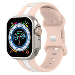 Zweifarbiges Silikonarmband mit Schmetterlingsverschluss, passend für Apple Watch Ultra (49 mm), Apple Watch Series 8 &amp; 7 (45 mm) und Apple Watch Series 8 &amp; 7 (41 mm).