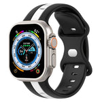 Zweifarbiges Silikonarmband mit Schmetterlingsverschluss, passend für Apple Watch Ultra (49 mm), Apple Watch Series 8 &amp; 7 (45 mm) und Apple Watch Series 8 &amp; 7 (41 mm).