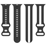 Zweifarbiges Silikonarmband mit Schmetterlingsverschluss, passend für Apple Watch Ultra (49 mm), Apple Watch Series 8 &amp; 7 (45 mm) und Apple Watch Series 8 &amp; 7 (41 mm).