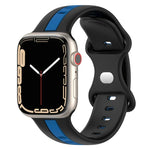 Zweifarbiges Silikonarmband mit Schmetterlingsverschluss, passend für Apple Watch Ultra (49 mm), Apple Watch Series 8 &amp; 7 (45 mm) und Apple Watch Series 8 &amp; 7 (41 mm).