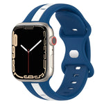 Zweifarbiges Silikonarmband mit Schmetterlingsverschluss, passend für Apple Watch Ultra (49 mm), Apple Watch Series 8 &amp; 7 (45 mm) und Apple Watch Series 8 &amp; 7 (41 mm).