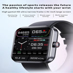 F57L Smartwatch mit 1,91-Zoll-Farbbildschirm, unterstützt Herzfrequenz- und Blutdruckmessung