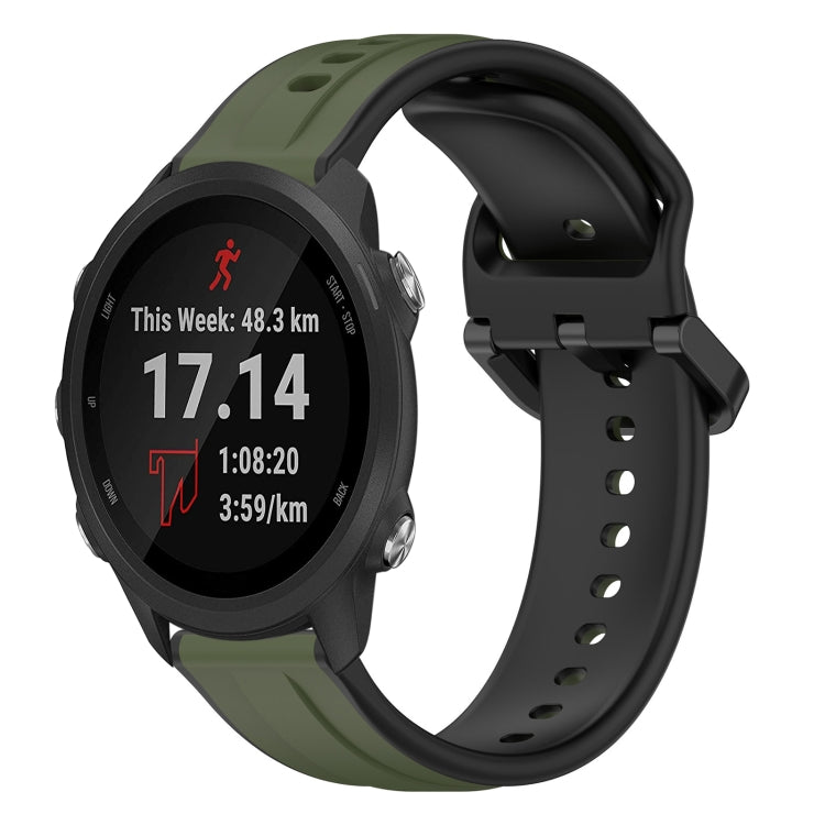 20mm Convex Loop Two-Color Silicone Watch Band, For Garmin Forerunner 245, For Garmin Forerunner 245 Music, For Garmin Forerunner 645, For Garmin Forerunner 645 Music